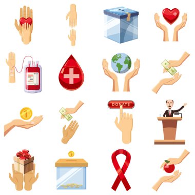 Sadaka Icons set, karikatür tarzı