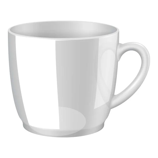 Макет білої чашки, реалістичний стиль — стоковий вектор