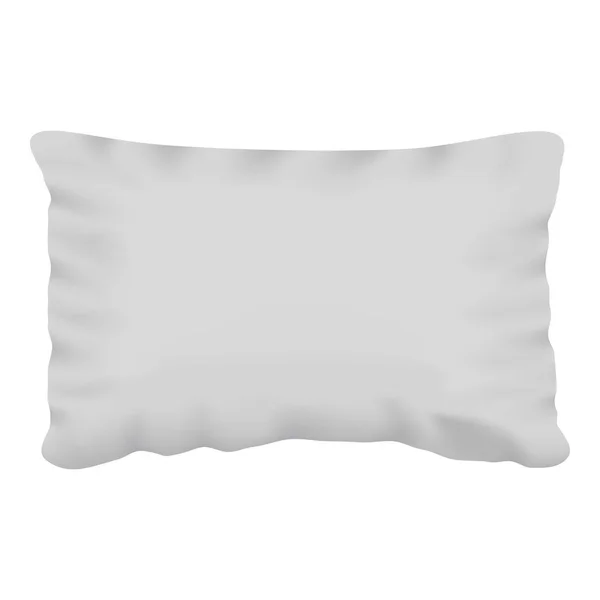 Белый макет подушки, реалистичный стиль — стоковый вектор