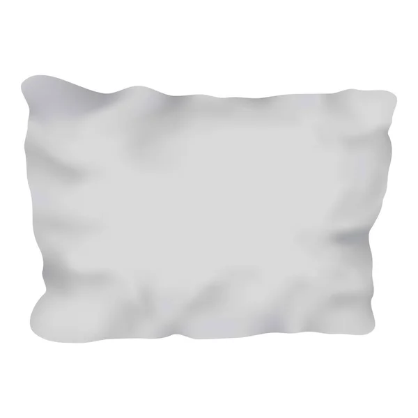 Белый прямоугольный макет подушки, реалистичный стиль — стоковый вектор