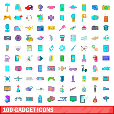 100 gadget simgeler ayarla, tarzı çizgi film