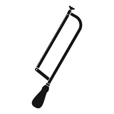 Amputasyon ve cerrahi testere simgesi, basit tarzı