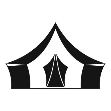 Sembol simge, basit stil kamp çadırı,