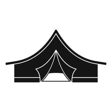 Turist çadır simgesi, basit tarzı