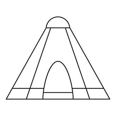 Çadır çadır simgesi, anahat stili