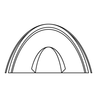 Kubbe çadır simgesi, anahat stili