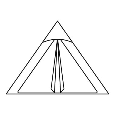 Üçgen çadır simgesini, anahat stili