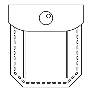 Kot pantolon cebinde simgesi, anahat stili
