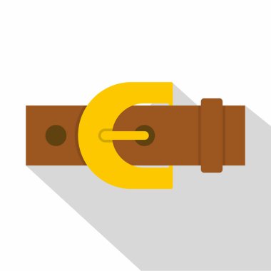 Kahverengi zarif deri pantolon kemer simgesi