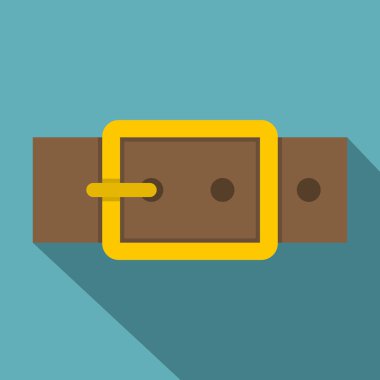 Altın kare tokası simgesi, düz stil