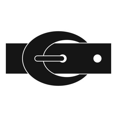 Oval kemer tokası simgesi, basit tarzı