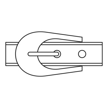 Dar kemer tokası simgesi, anahat stili ile
