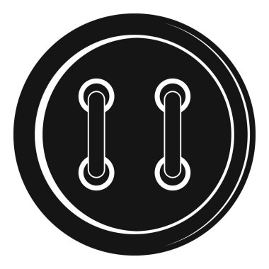 Dikiş düğme simgesi, basit tarzı