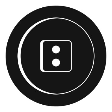 Yuvarlak düğme simgesi, basit tarzı elbise