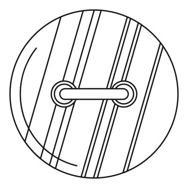 Dikili düğme simgesi, anahat stili