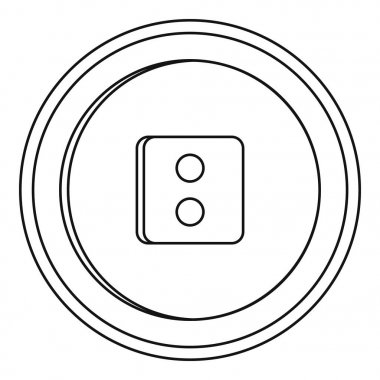 Düğme simgesi stil anahat