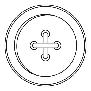 Dikili düğme simgesi stil anahat