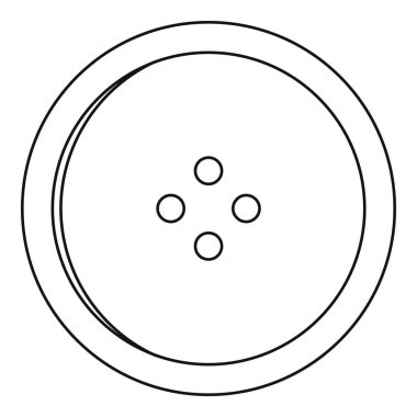 Yuvarlak düğme simgesi, anahat tarzı elbise