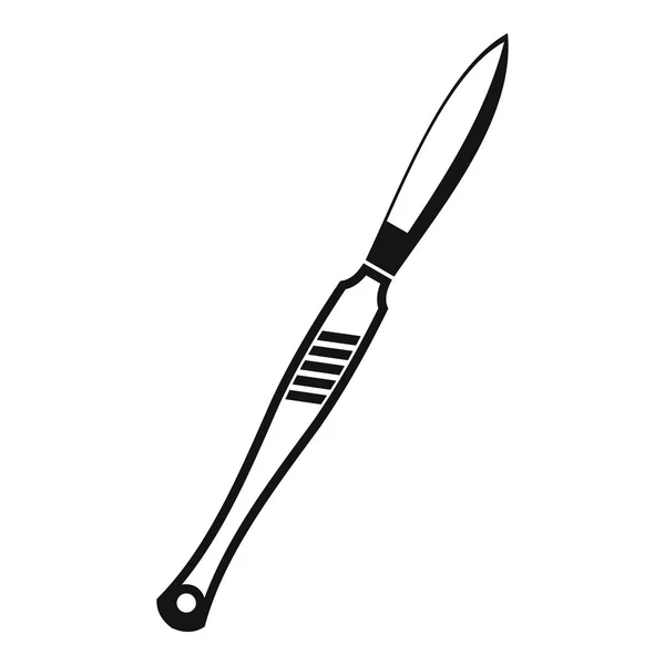 Icône scalpel médical en acier inoxydable, style simple — Image vectorielle