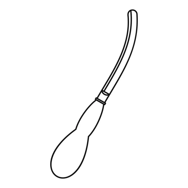 Icono de la herramienta de succión dental, estilo de contorno — Vector de stock