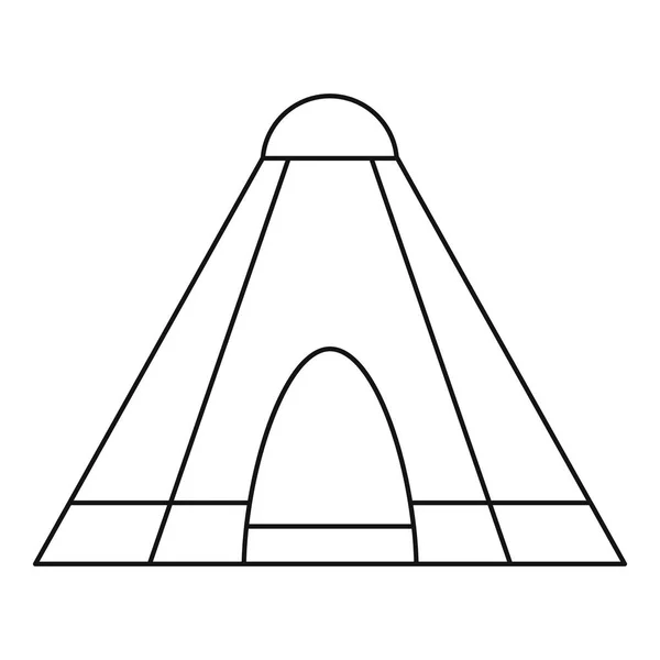 Tipi tent pictogram, Kaderstijl — Stockvector