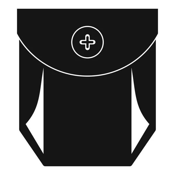 Jeanstasche mit Knopfsymbol, schlichter Stil — Stockvektor
