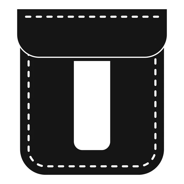 Fekete zseb ikon, egyszerű stílus — Stock Vector