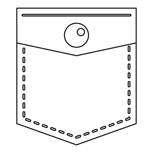Значок кармана, стиль контура — стоковый вектор