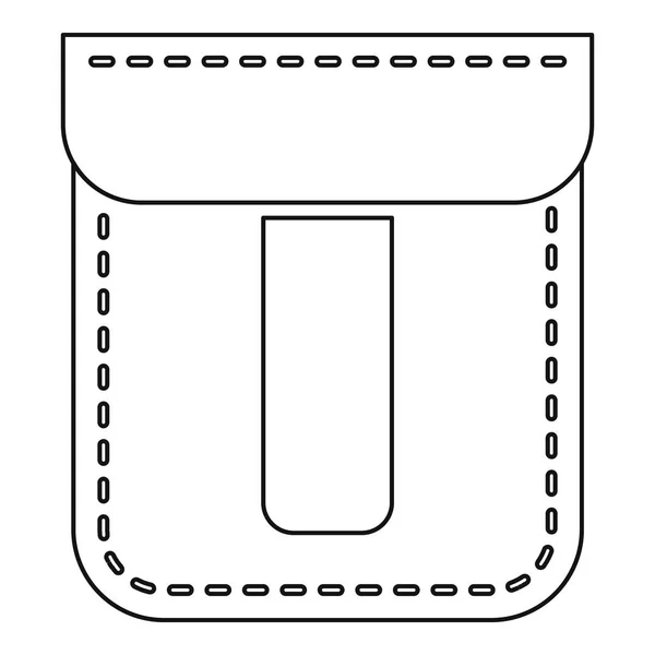 Pocket design icon, outline style — Stock Vector