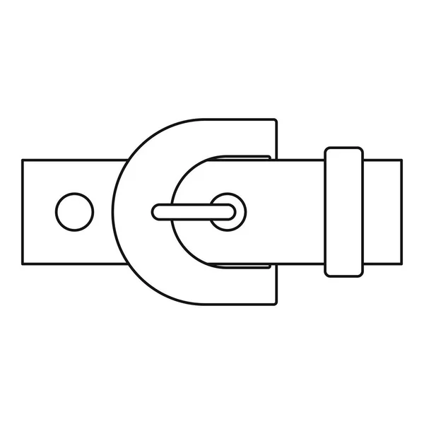 Cinturón con el icono de la hebilla, estilo de contorno — Archivo Imágenes Vectoriales