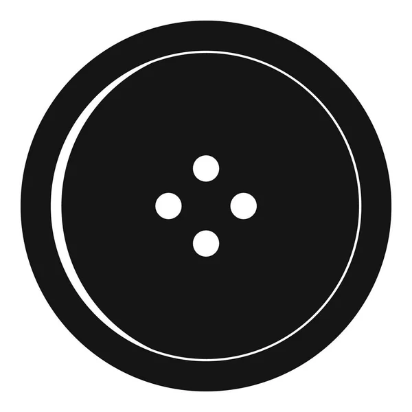 Ícone de botão de costura redonda, estilo simples —  Vetores de Stock