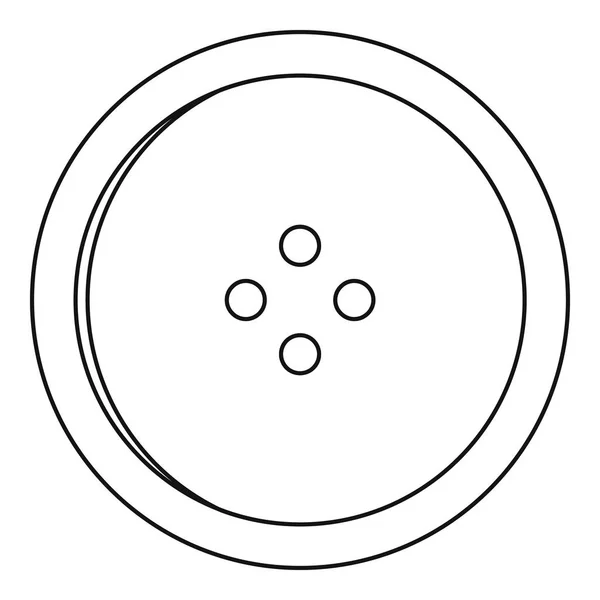 Robe icône bouton rond, style contour — Image vectorielle