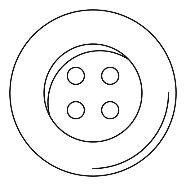 Иконка пластиковой кнопки, стиль контура — стоковый вектор