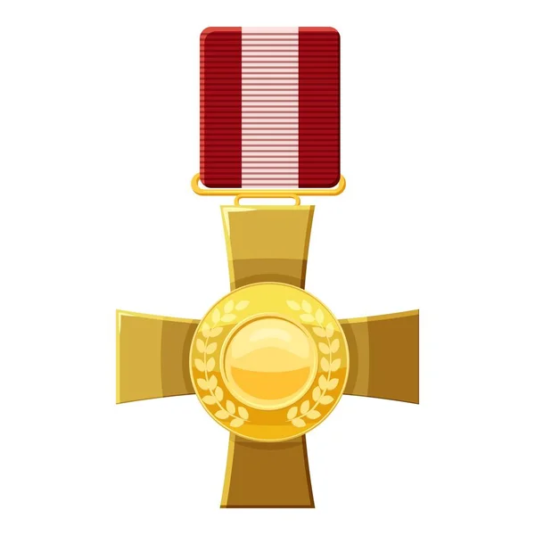 Croix militaire icône, style dessin animé — Image vectorielle