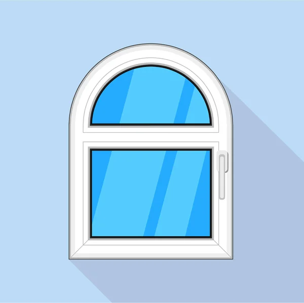 Icono de ventana arqueada, estilo plano — Vector de stock