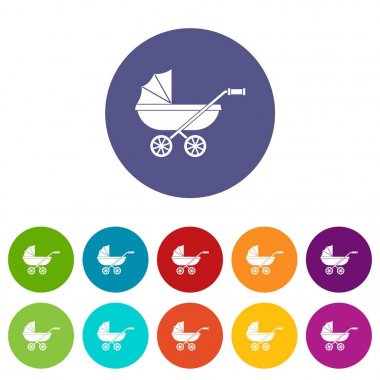 Düz vektör insan kromozomlarının Icons set