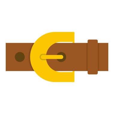 İzole kahverengi zarif deri pantolon kemer simgesi