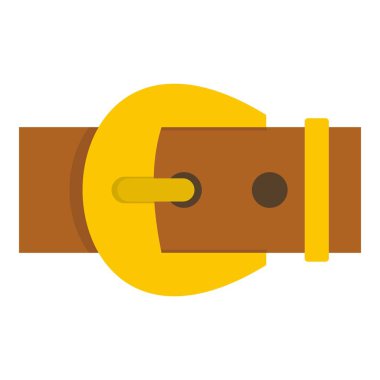 İzole altın toka kemer simgesi