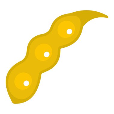 İzole kurutulmuş soya pod simgesi