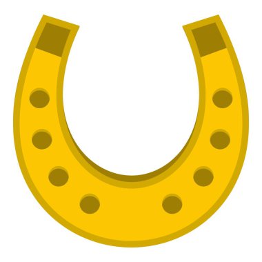 İzole altın at nalı simgesi