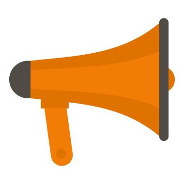 İzole turuncu hoparlör simgesini