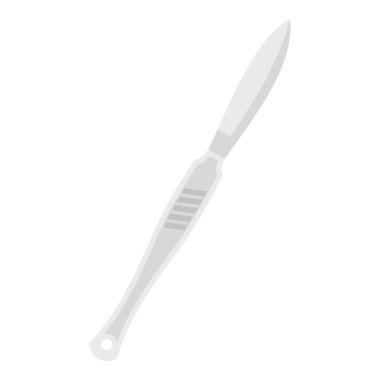 İzole çelik neşter simgesi