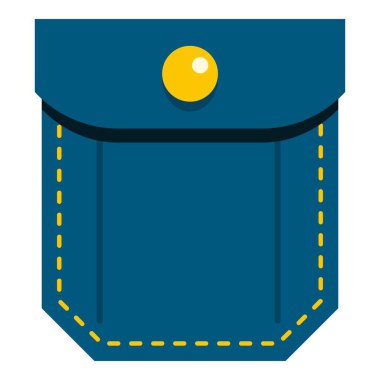 Mavi cep izole sarı düğme simgesi ile