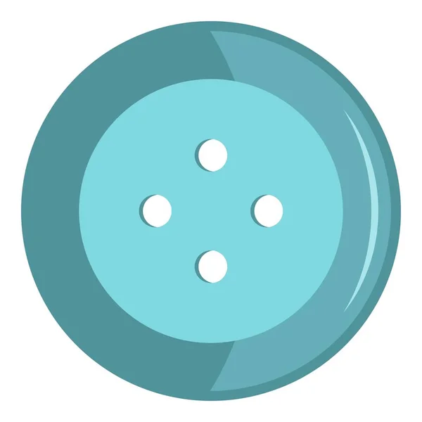 Ícone botão de roupa azul isolado — Vetor de Stock