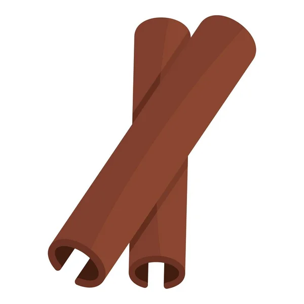 Deux cannelle bâton épice icône isolée — Image vectorielle