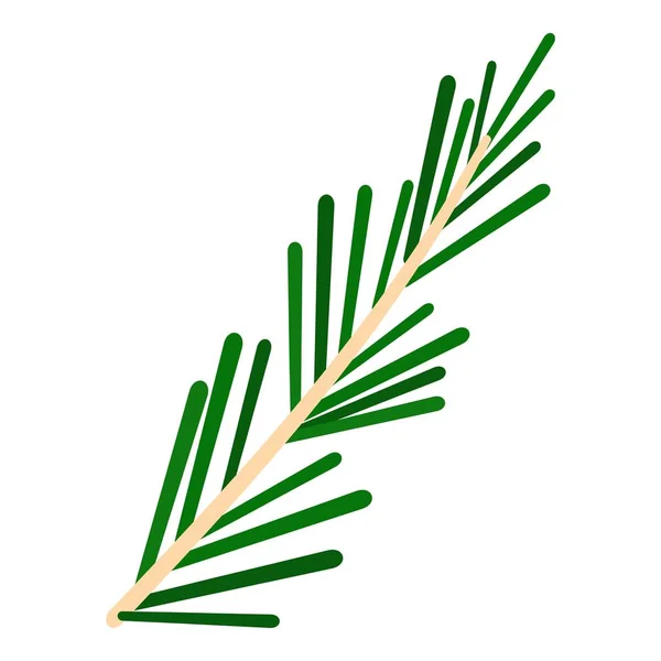 İzole yeşil biberiye dal simgesi — Stok Vektör