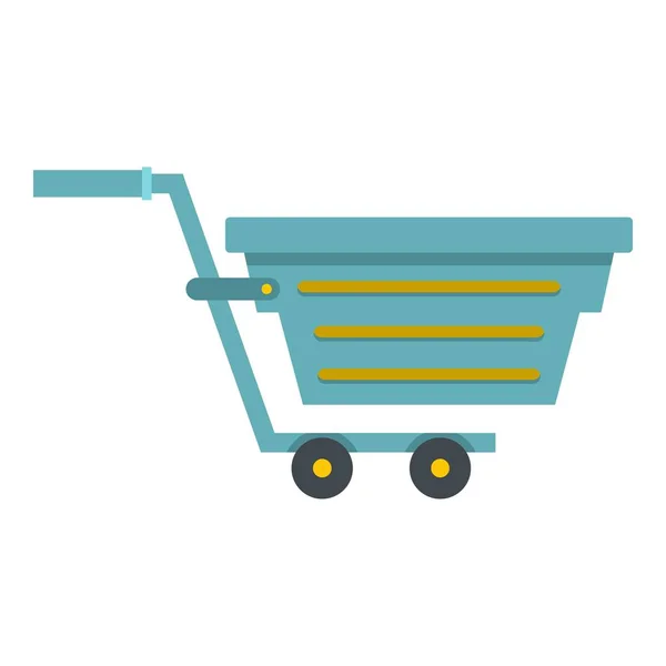 Blå shopping cart ikonen isolerade — Stock vektor