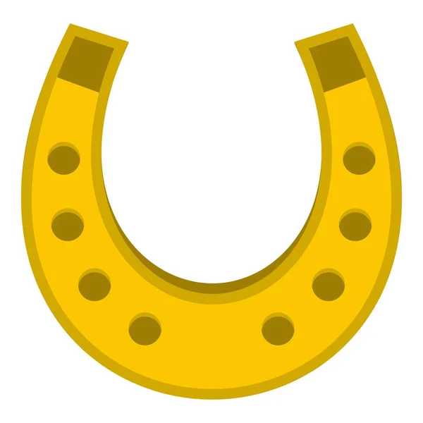 Icono de herradura dorada aislado — Vector de stock