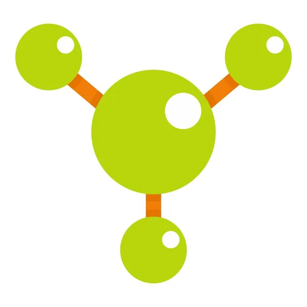 Icono de moléculas verdes abstractas aisladas — Vector de stock