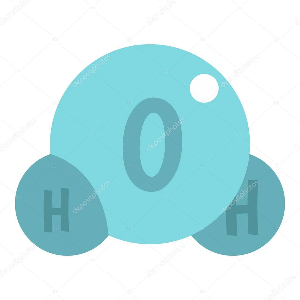 Water molecule icon isolated